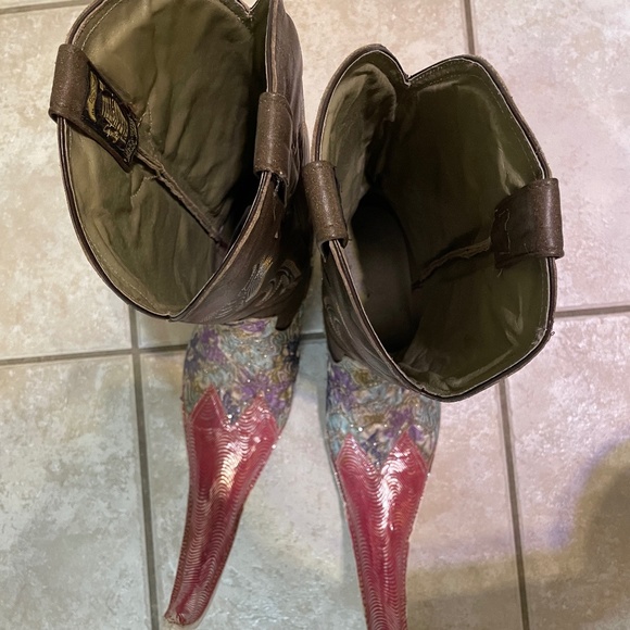 Cowboy Boots pointy toe  men size 10.5 11 as seen in David Guetta music video - Picture 13 of 13